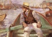 Look ahead,the harbour at Bergen Christian Krohg